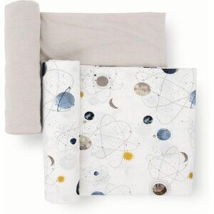 Little Unicorn Large Stretch Knit Swaddle Blanket 2 Pack